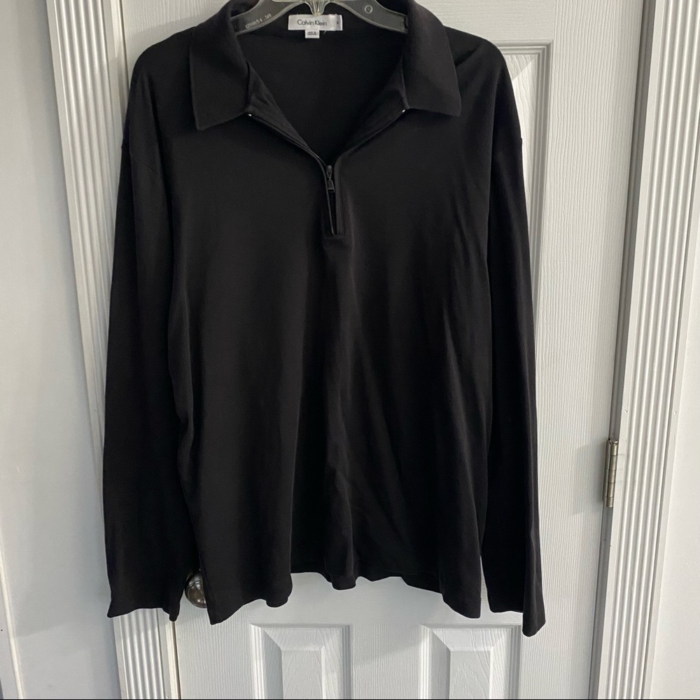 Calvin Klein Women’s 1/4 Zip Long Sleeve Top